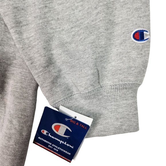 Champion Mens Pullover Graphic Hoodie Size XLT Big & Tall Gray Lightweight NWT - Picture 5 of 11